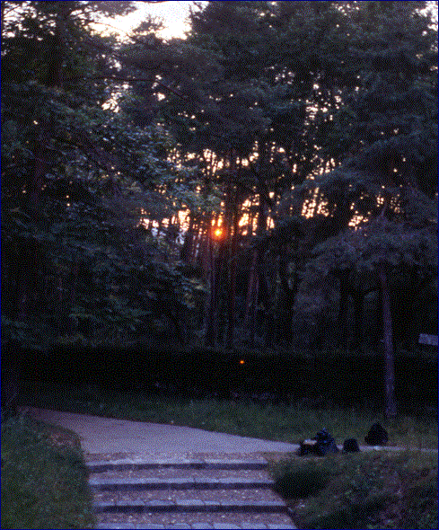 Arrivée du soleil en face de Lascaux 21/06/1999